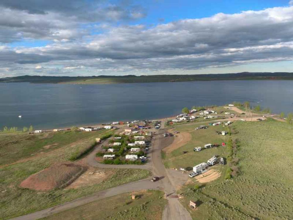 Aerial view of park at Lake Stop Resort