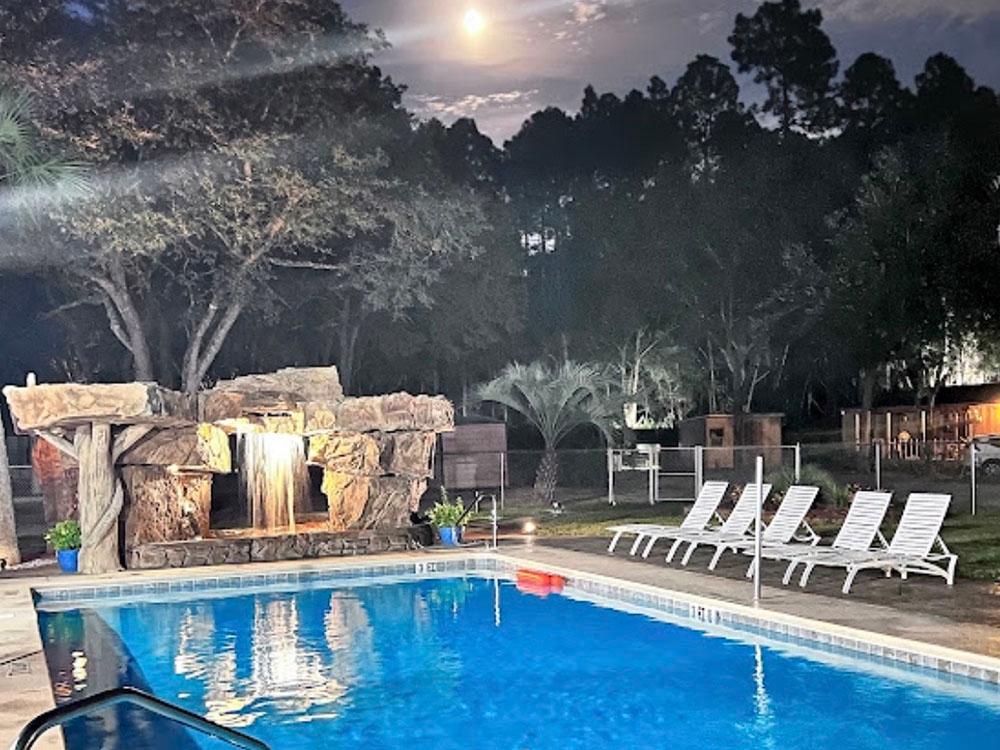 Water feature by the pool at VACAY VILLAGE OF PENSACOLA