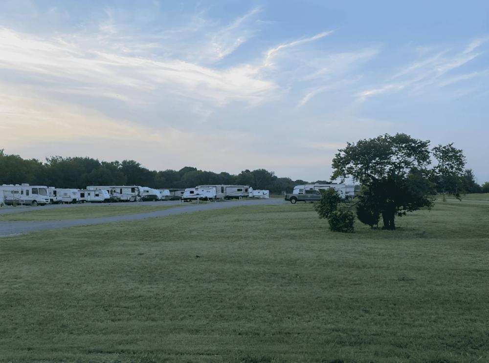 Parked RV's at McWest RV Park