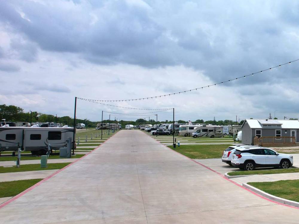 Paved road leading to sites at Medical Center RV Resort