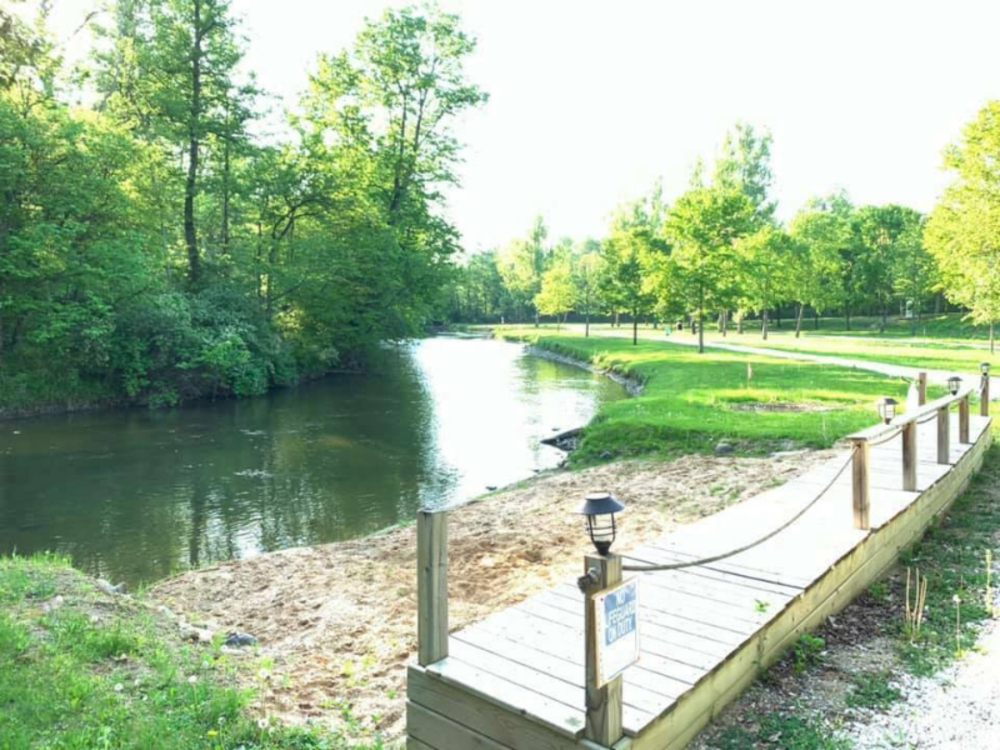 Boardwalk by the creek at Northern Sites Campground