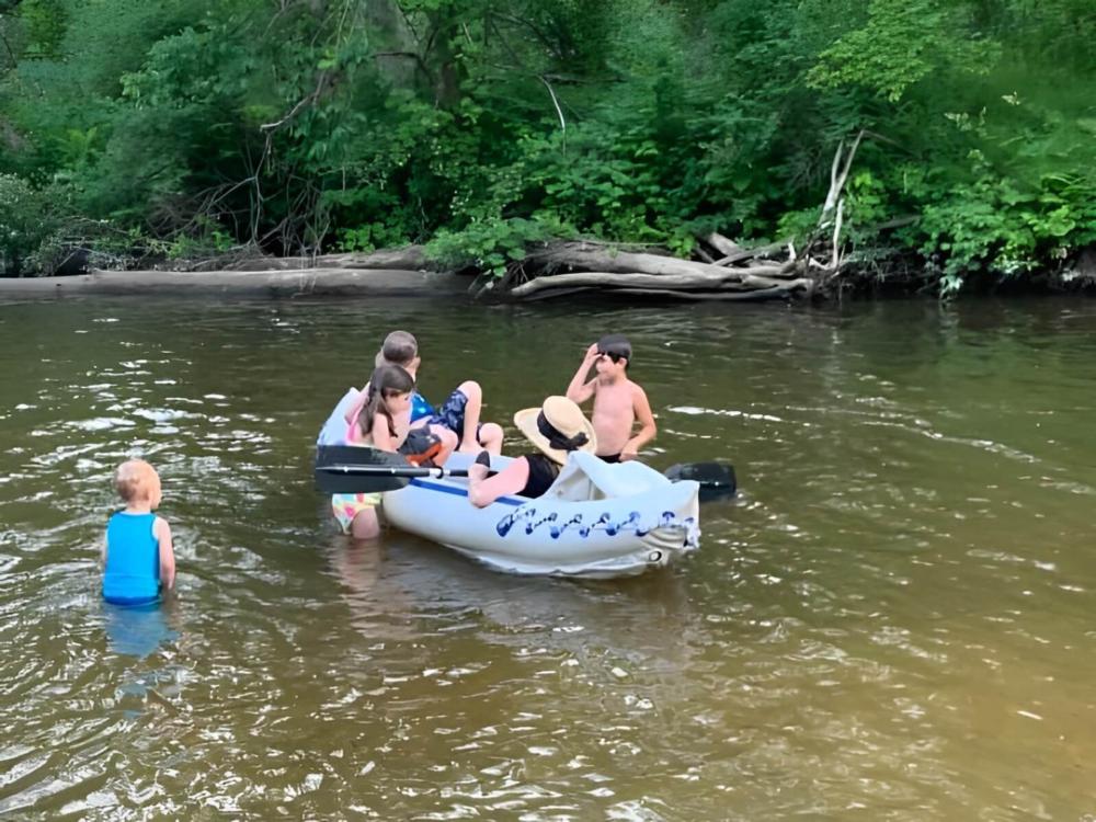 People rafting in the river