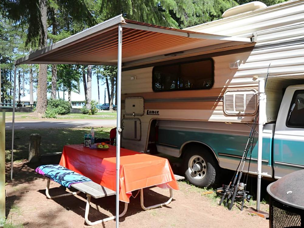 An RV with table