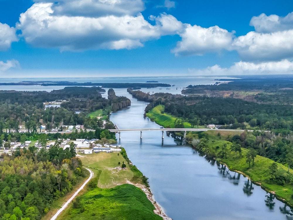 Aerial view of river
