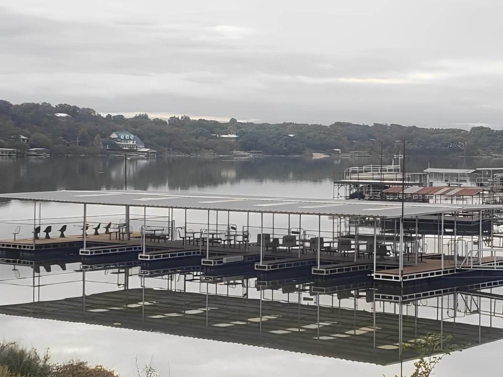 Dock area at site Wall's Ponderosa RV Park & Marina