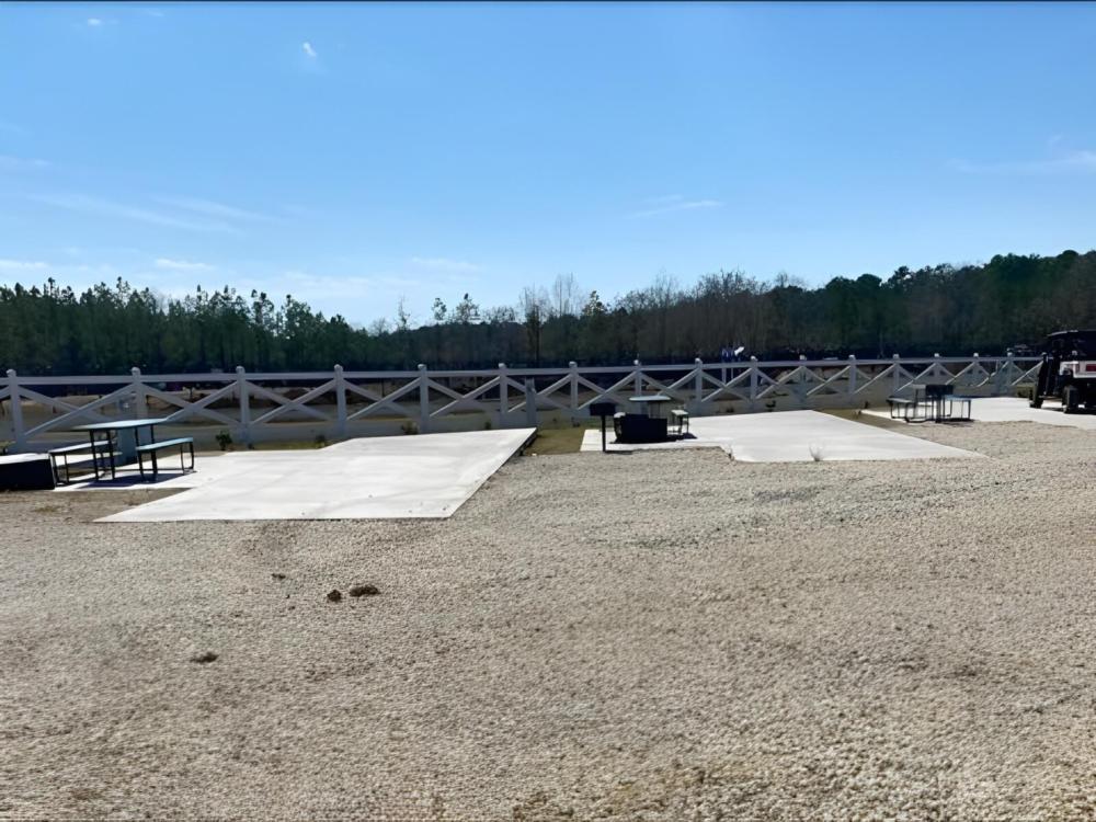View of the concrete sites at Wildwood Resort