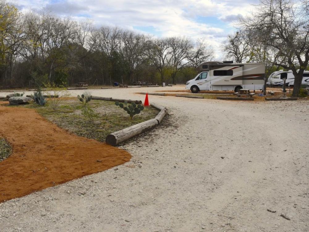 Sites landscaped with cactus at Yanawana Camp