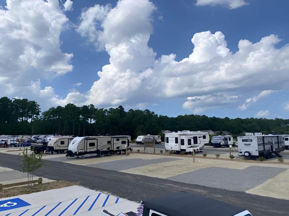 RV's parked at Beechland Campground