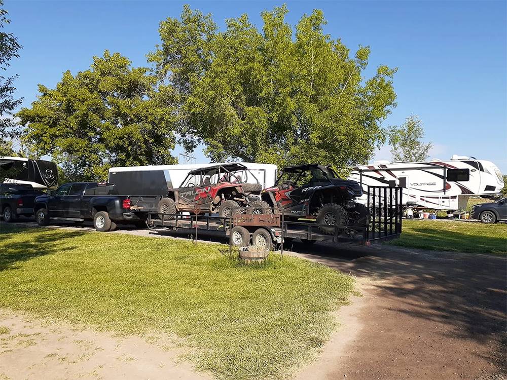 ATVs on a toy hauler