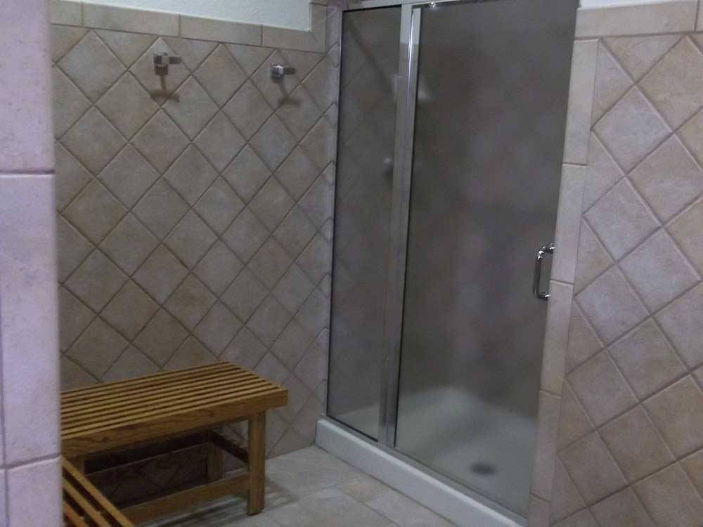Clean shower stall at OAK VALLEY GOLF COURSE & RESORT