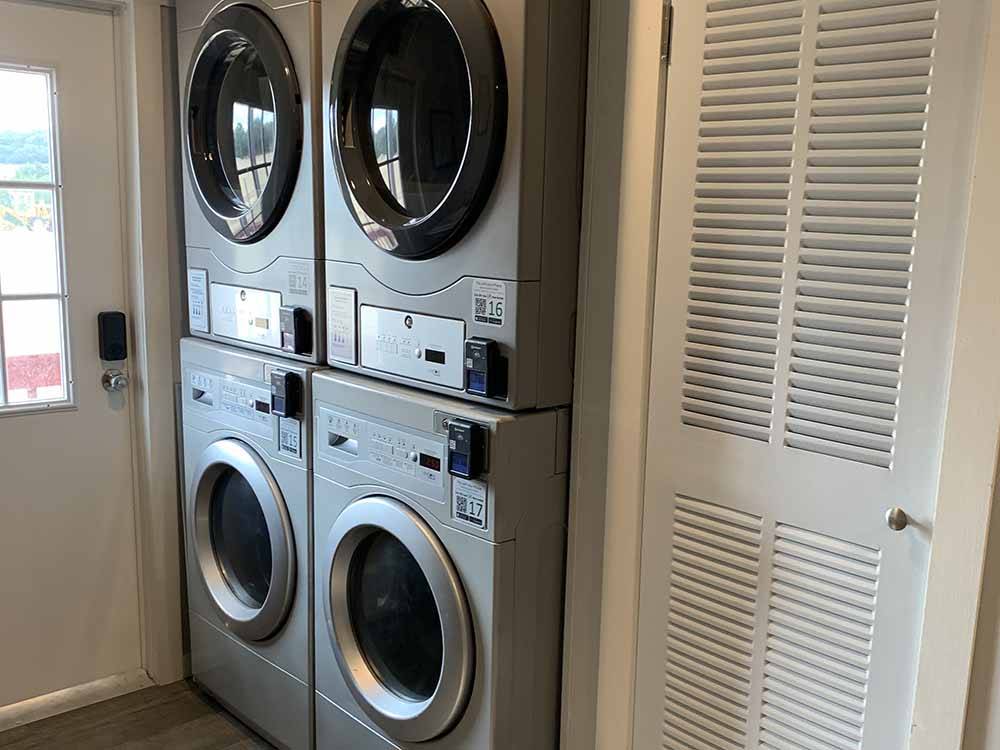 The washers and dryers at ELM ACRES RV RESORT