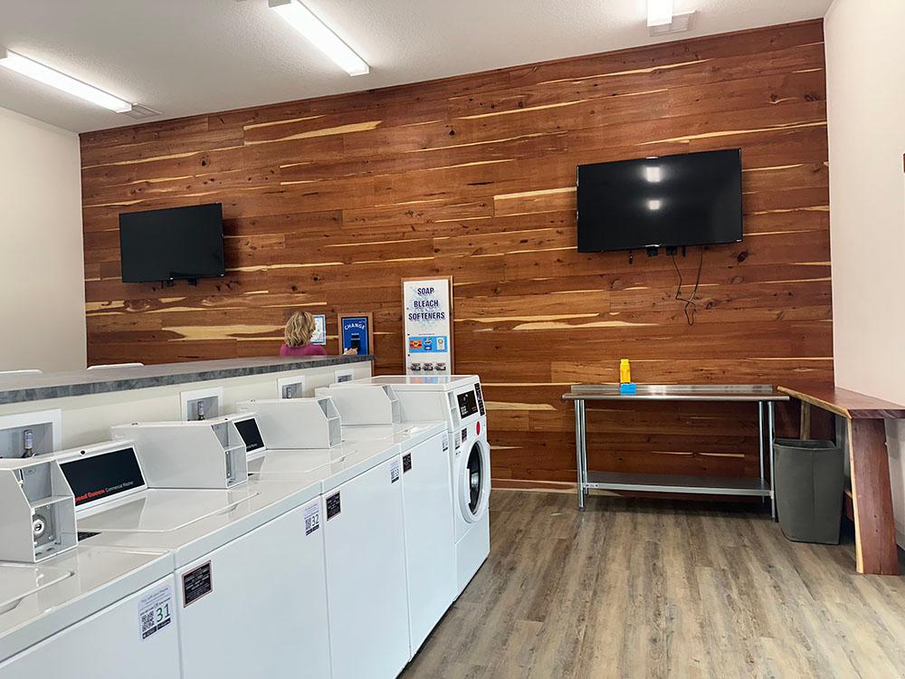 Interior of the laundry facility at SWEET CITRUS ACRES RV RESORT