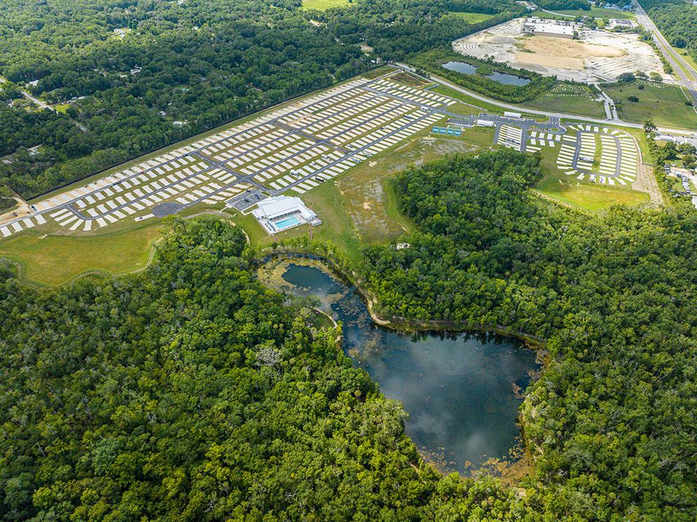 Birds eye view of the entire property at SWEET CITRUS ACRES RV RESORT