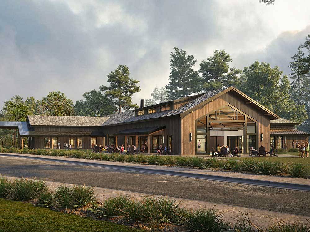 Rendering photo of the office building at ANGEL OF THE WINDS RV RESORT