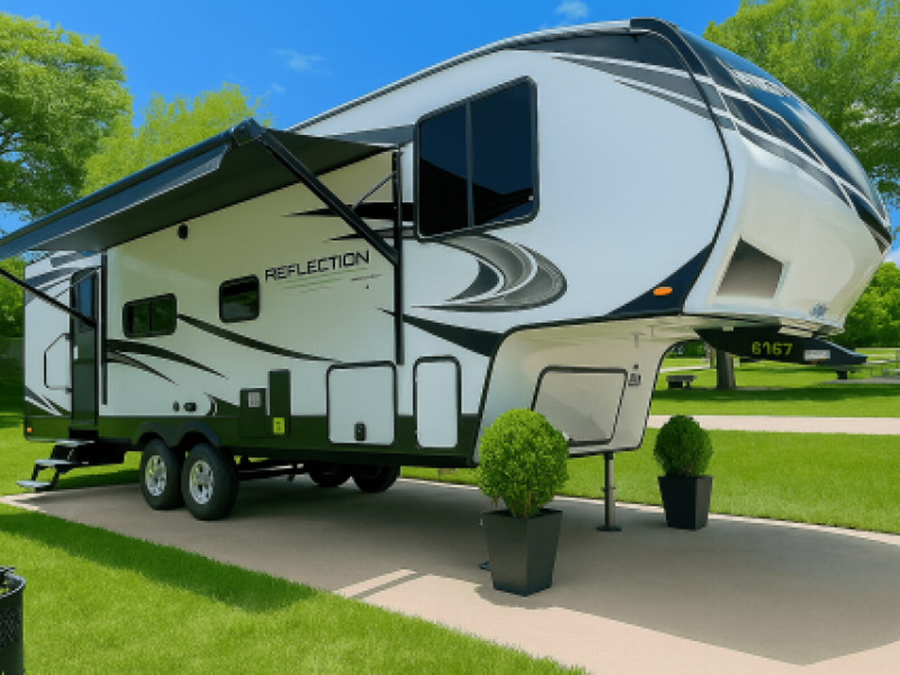 Paved site at Finish Line RV Park