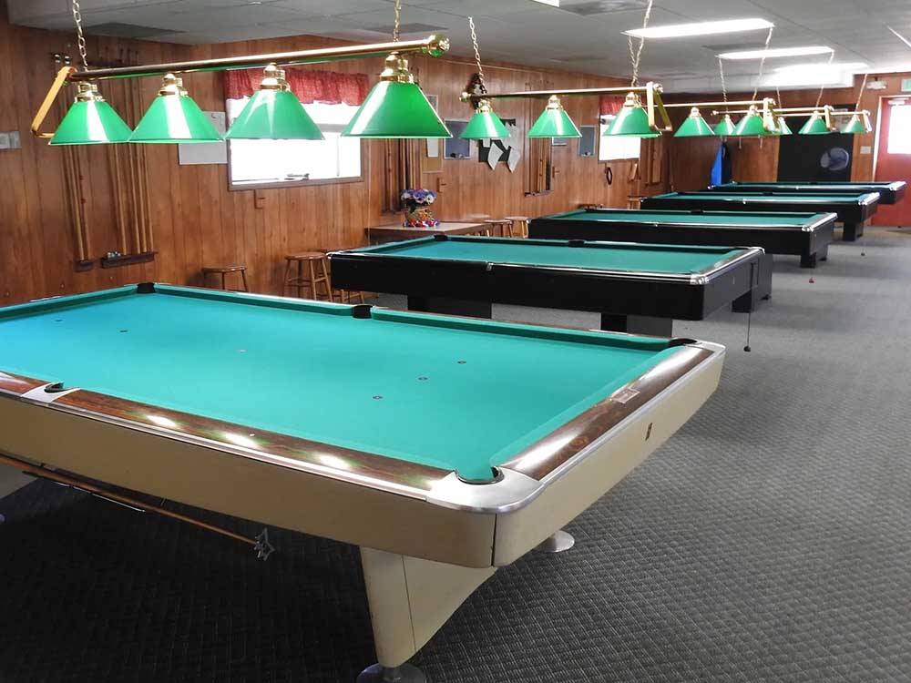 Multiple pool tables at RIO VALLEY ESTATES 55+ MOBILE/RV PARK