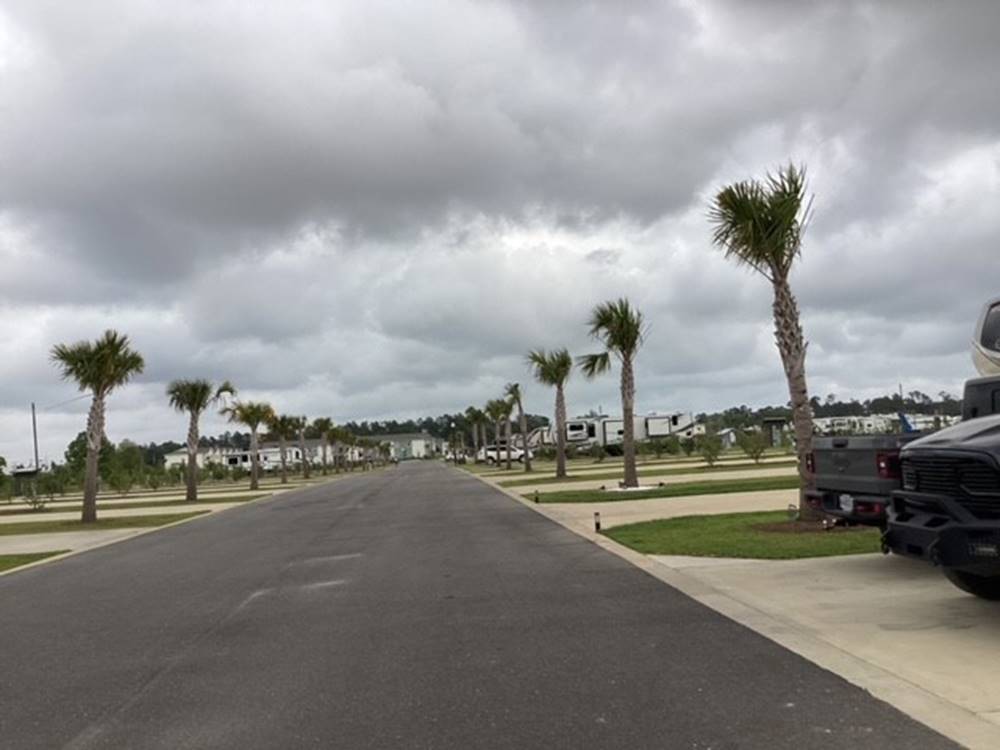 Nice wide roads at Grand Riviera RV Resort