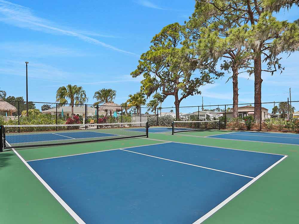 The pickle ball courts at COACH HOUSE MOBILE HOME PARK
