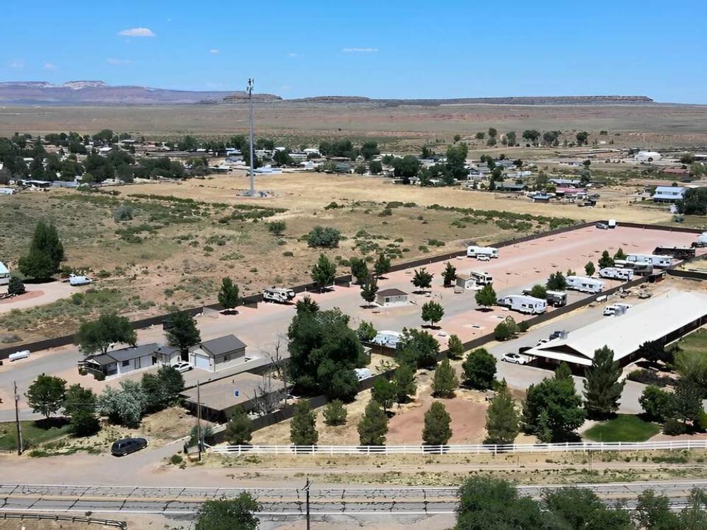 Aerial view o the park at Country Rose RV Park