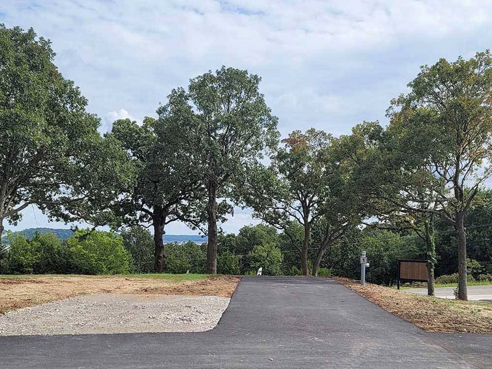 The road going to the paved RV site at The RV Park At Keystone Lake