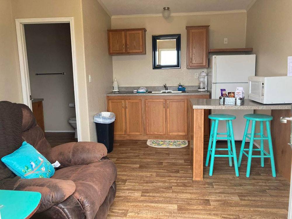 Interior of motel room