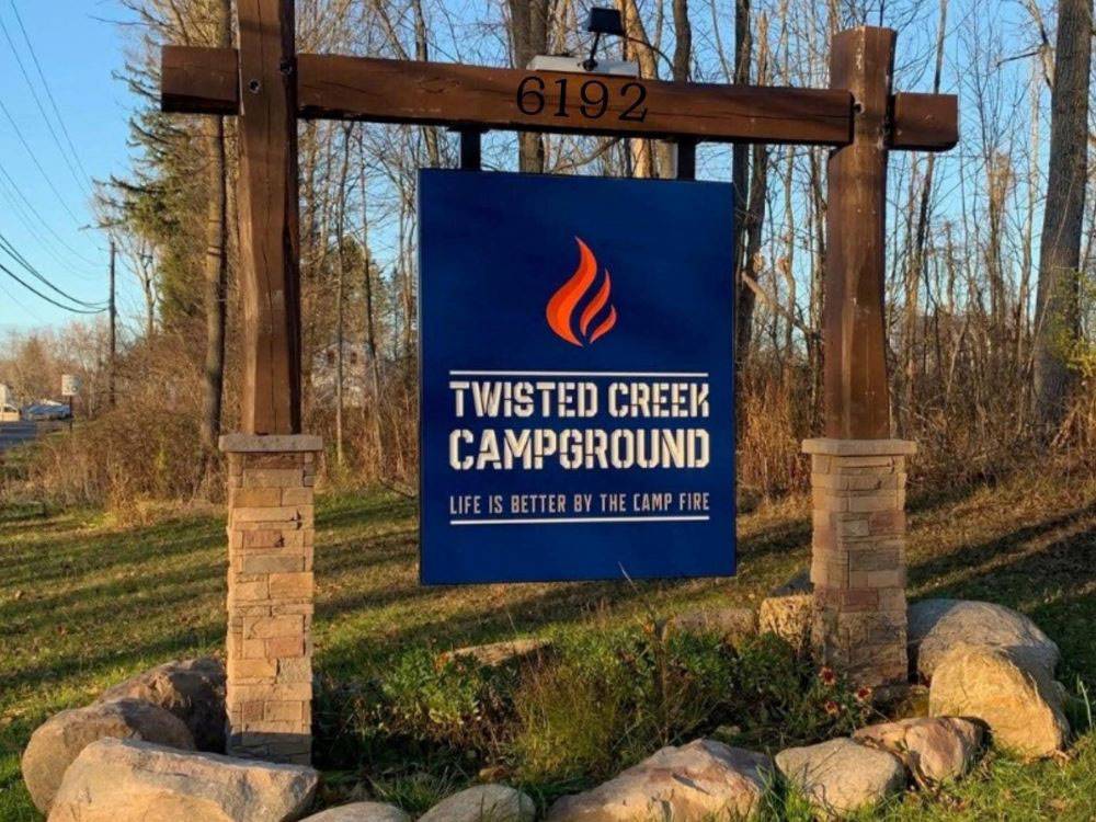 The park sign