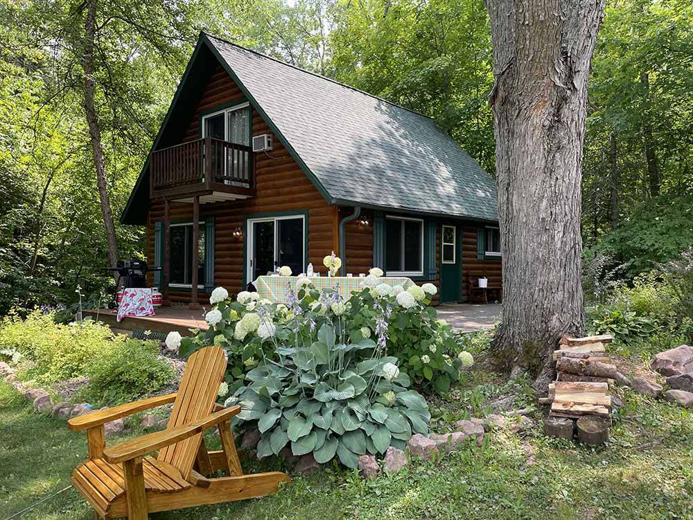 An A-frame cabin rental at GATHERING PLACE RESORT & LODGE