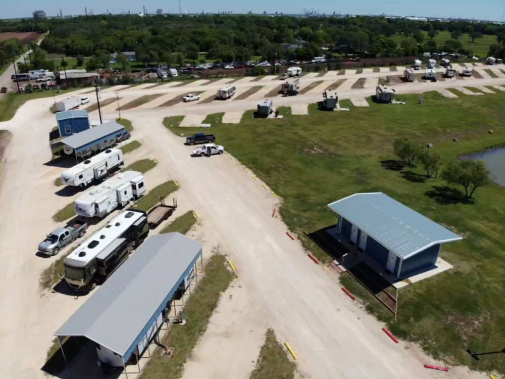 Aerial view at Freeport Friendly RV Park