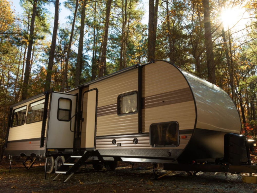 Camper among the trees at Tahuya Adventure Resort