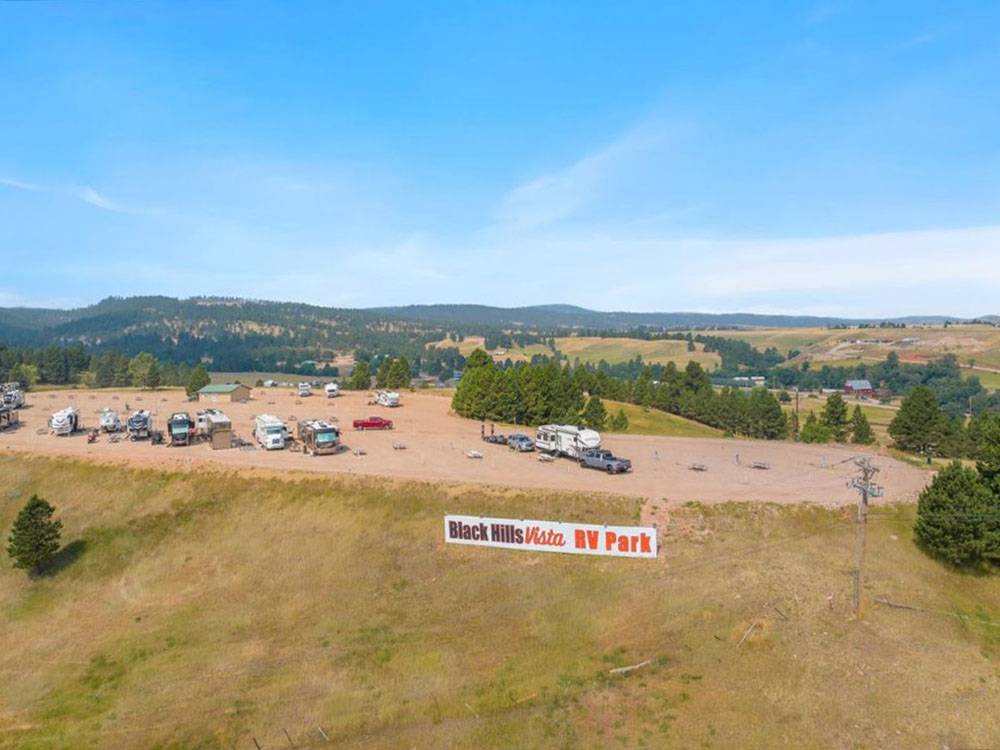 Birdseye view of the RV park