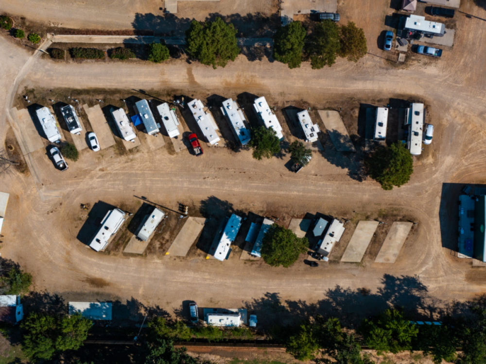 Aerial View of park at GTL Paris RV Park