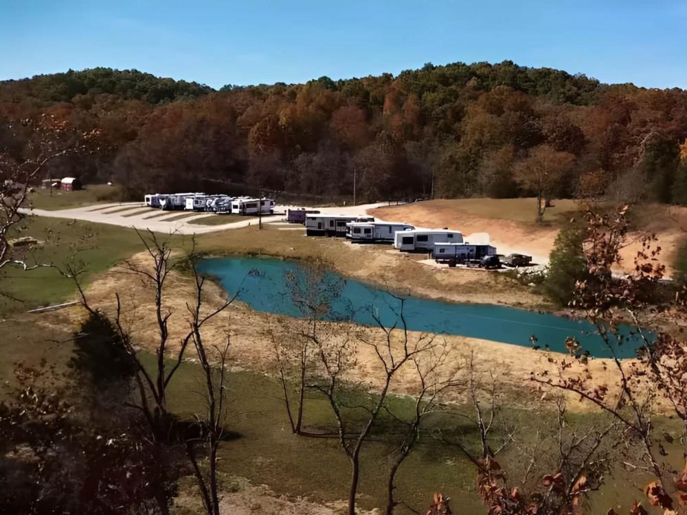 Overhead view at Little Sinkin Creek RV Resort & UTV Campground