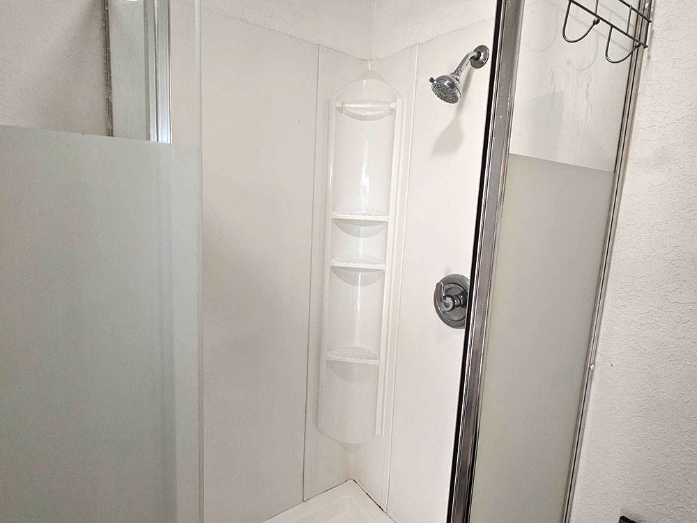 A shower in the bath house