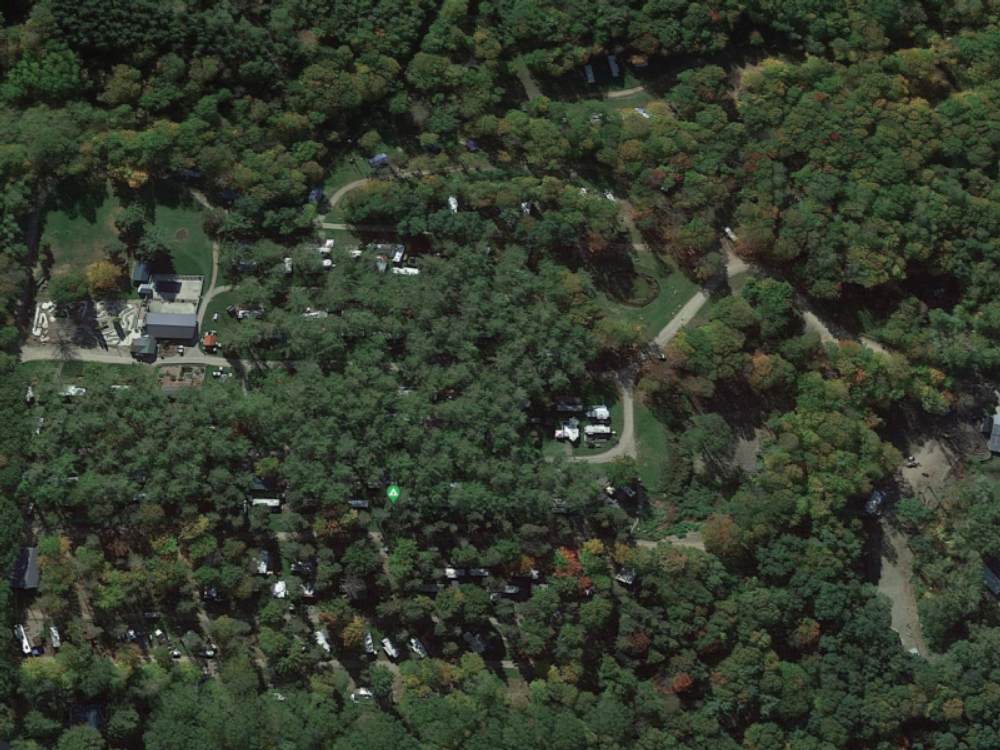 Aerial view of park at Tamarack Campgrounds