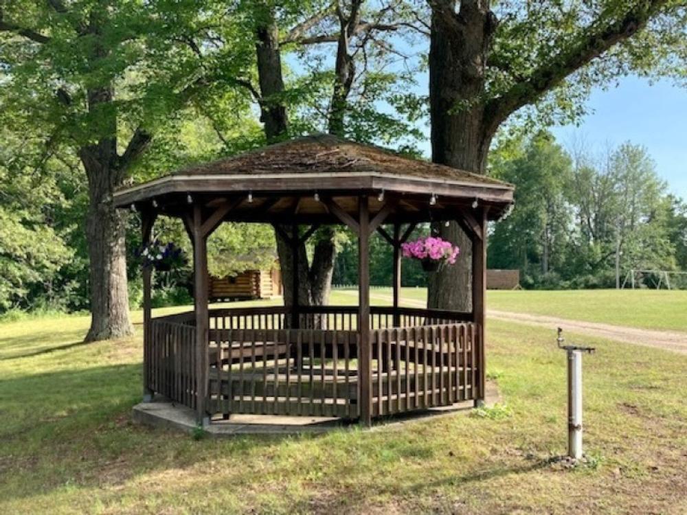 Wooden Gazebo at The Woodlands Acres Campground