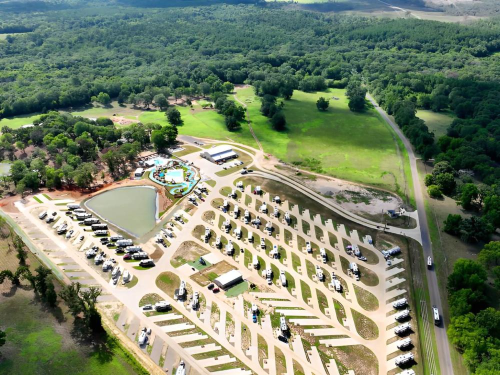 Aerial view of the resort