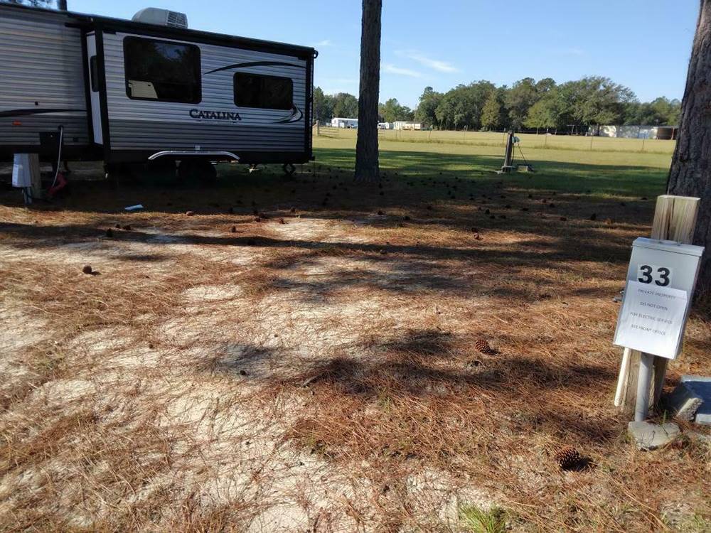 Site 33 with trailer at 341 RV Park