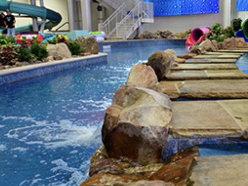 The indoor lazy river at THE RV PARK 7 CLANS FIRST COUNCIL