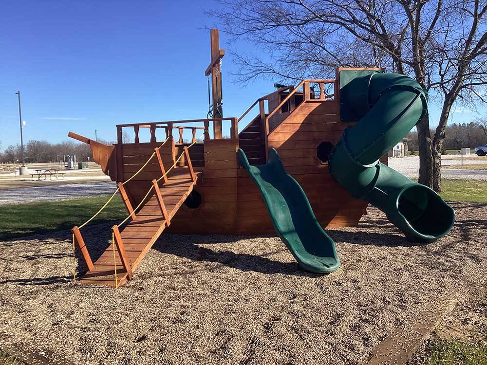 The children's playground at RIVERFRONT RV RESORT