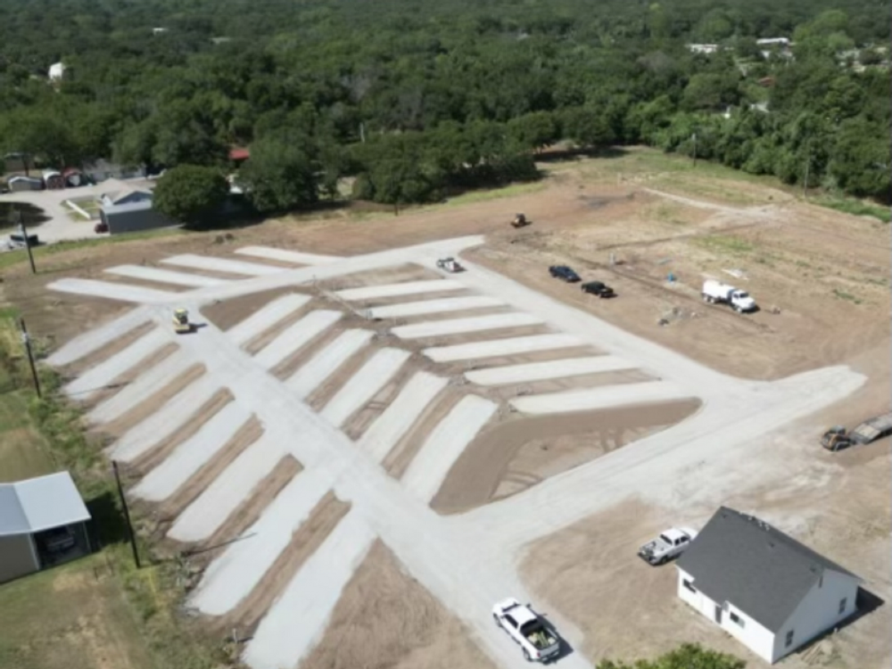 Aerial view of RV sites at Eagle Creek Park