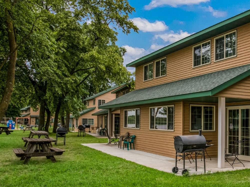 Exterior of the cabins