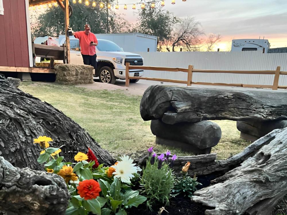 The road leading to RV sites