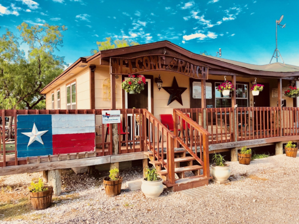 Welcome office at Gilmore Heritage RV Park