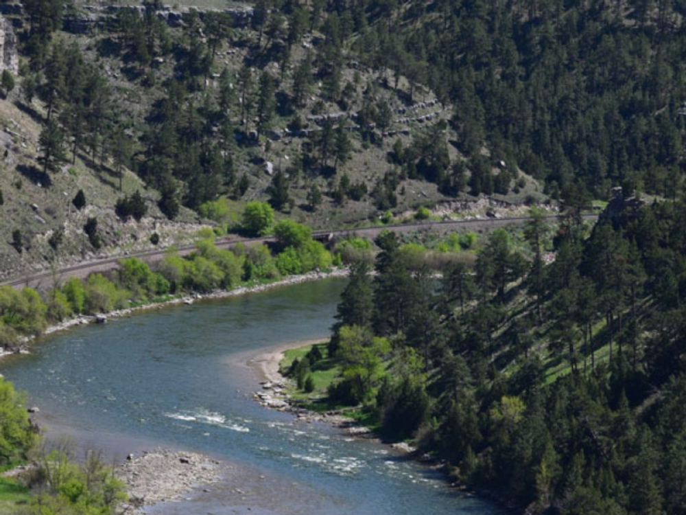 Aerial view of the water at Lakeview Haven