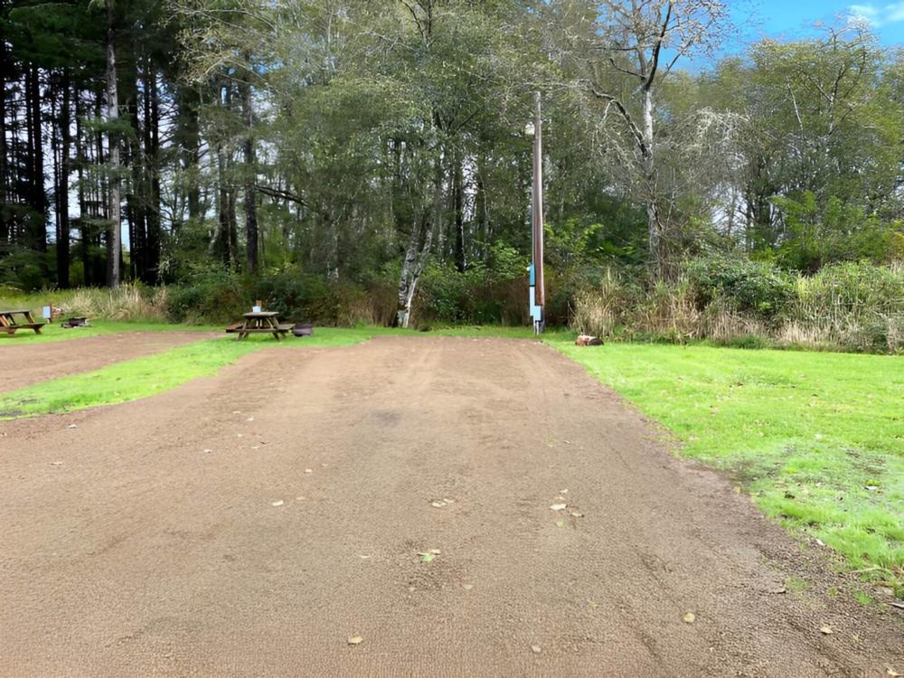 Open RV space at site Echoes of the Sea