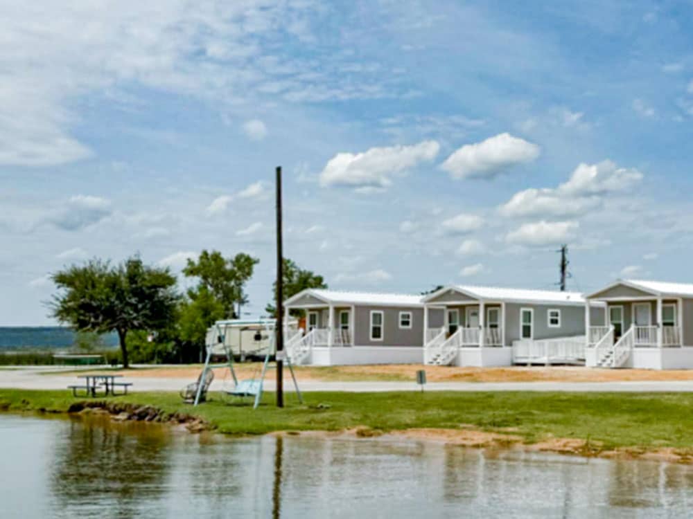 Park models with a lake view