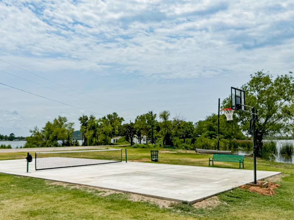Tennis and basket ball court