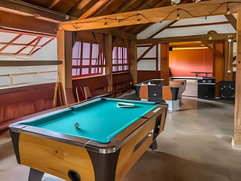 Inside clubhouse at site Camp HiYo