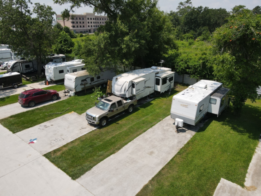 Paved RV sites at East Park Village RV Park