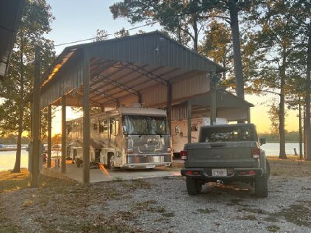 Class A by under awning at Angler's Pointe